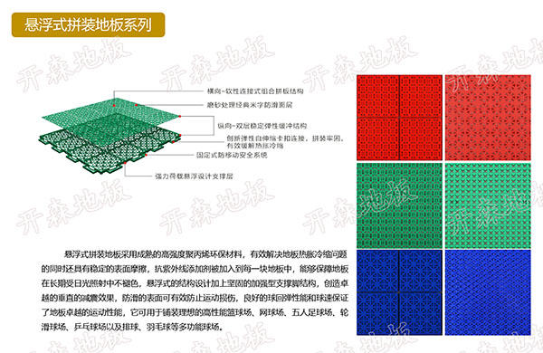 懸浮式拼裝地板